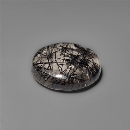 AAA Black Tourmalinated Quartz Cabochon