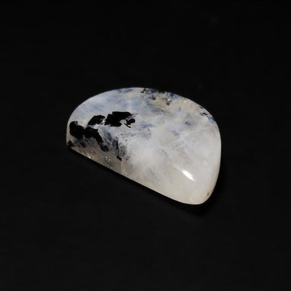 Rainbow Moonstone Cabochon with Black Tourmaline