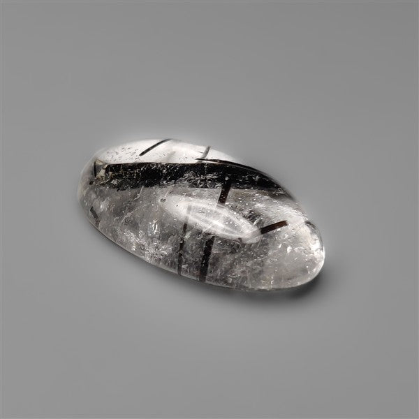 Black Tourmalinated Quartz Cabochon