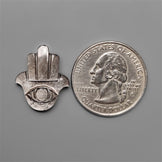 Silversheen Obsidian Evil Eye Hamsa Carving