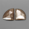 Rose Cut Grey Moonstone Pair