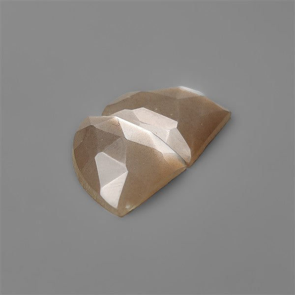 Rose Cut Grey Moonstone Pair
