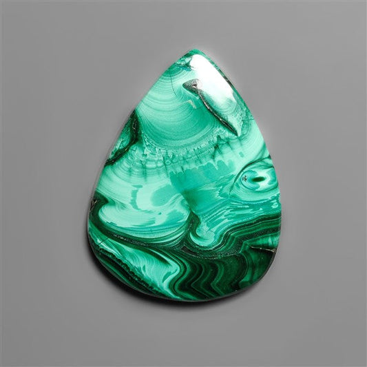 Malachite Cabochon with Selected Patterns