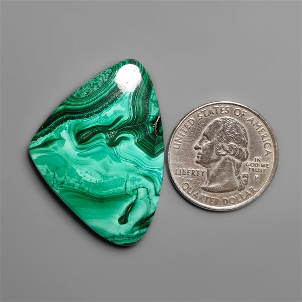 Malachite Cabochon with Selected Patterns