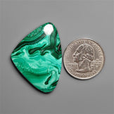 Malachite Cabochon with Selected Patterns