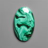 Malachite Cabochon with Selected Patterns