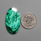 Malachite Cabochon with Selected Patterns