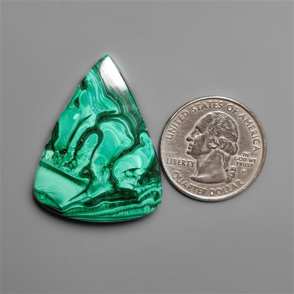 Malachite Cabochon with Selected Patterns