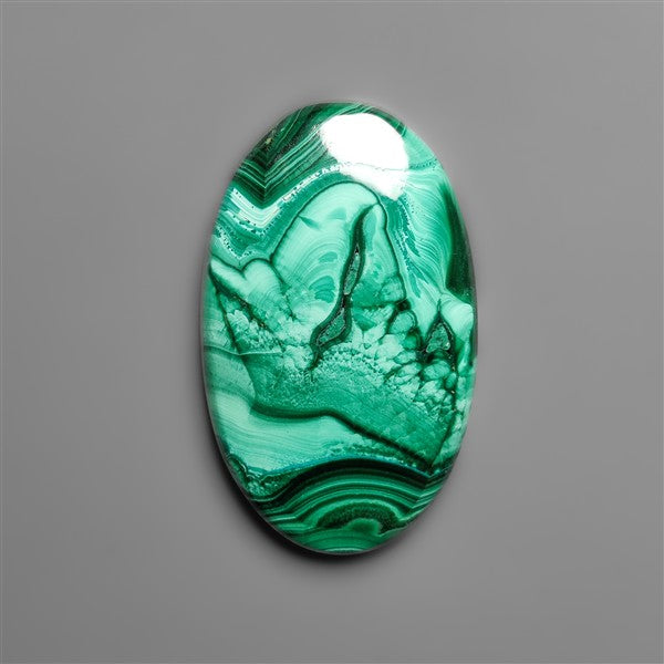 Malachite Cabochon with Selected Patterns