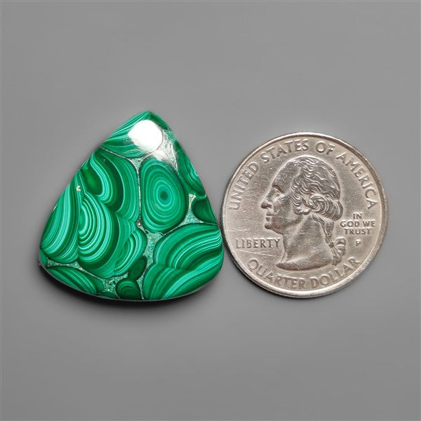 Malachite Cabochon with Selected Patterns