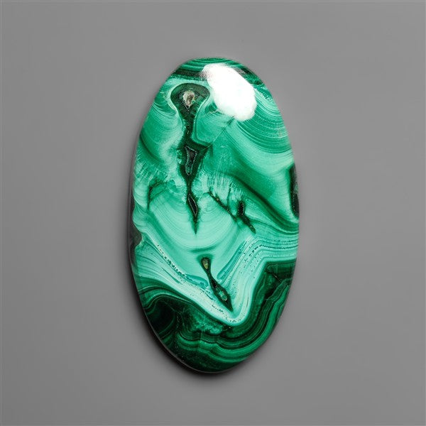 Malachite Cabochon with Selected Patterns