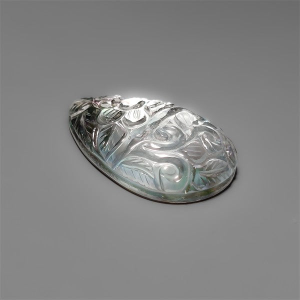 Mother Of Pearl With Himalayan Quartz Mughal Carving Doublet