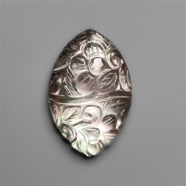 Mother Of Pearl With Himalayan Quartz Mughal Carving Doublet