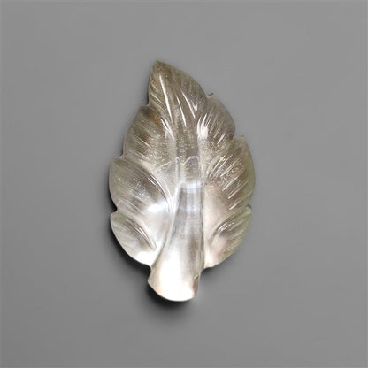 Mother Of Pearl With Himalayan Quartz Leaf Carving Doublet