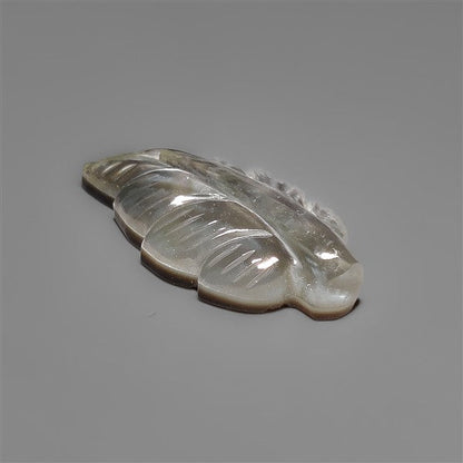 Mother Of Pearl With Himalayan Quartz Leaf Carving Doublet