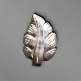 Mother Of Pearl With Himalayan Quartz Leaf Carving Doublet