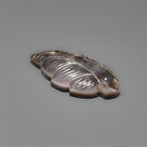 Mother Of Pearl With Himalayan Quartz Leaf Carving Doublet