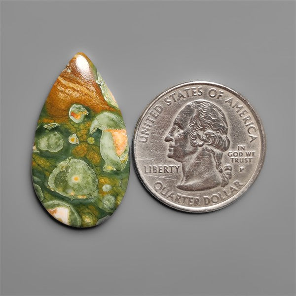 Rainforest Rhyolite Cabochon