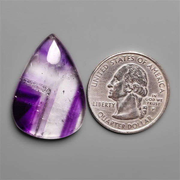 Amethyst In Quartz Cabochon