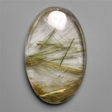 Green Rutilated Quartz Cabochon