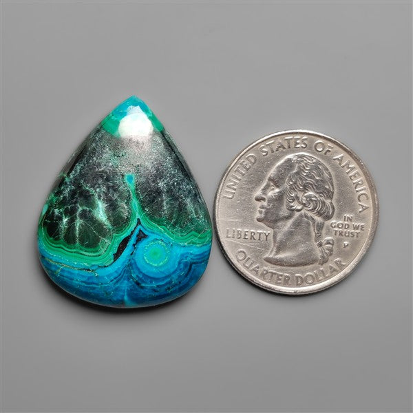Malachite In Chrysocolla Cabochon
