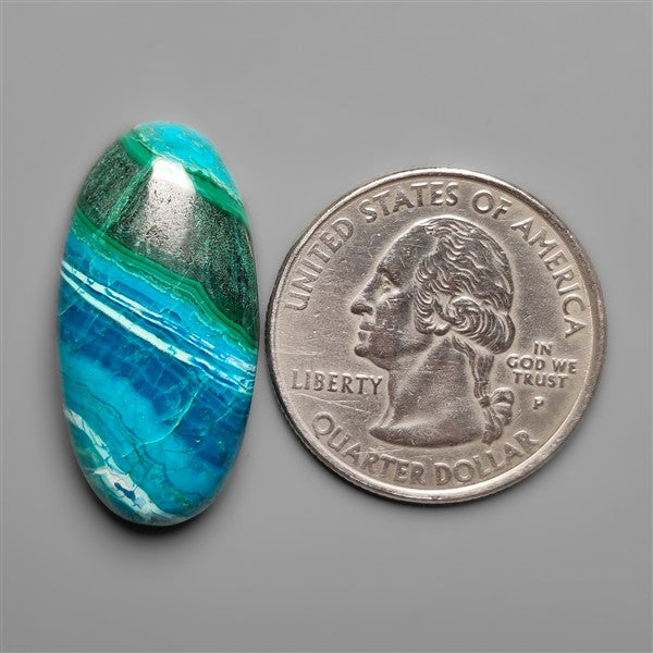 Malachite In Chrysocolla Cabochon