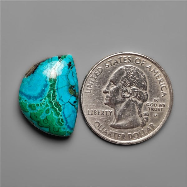 Malachite In Chrysocolla Cabochon
