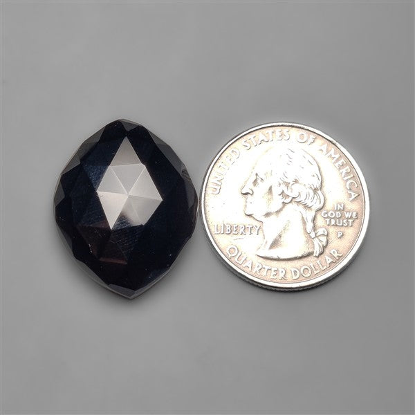 Black Onyx Rose Cut Cabochon