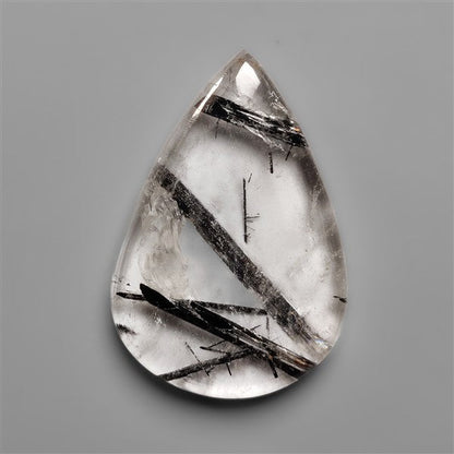 Black Tourmalinated Quartz Cabochon