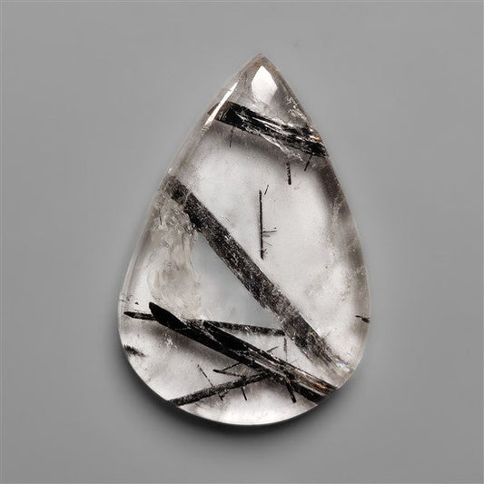 Black Tourmalinated Quartz Cabochon