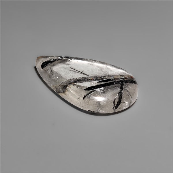 Black Tourmalinated Quartz Cabochon