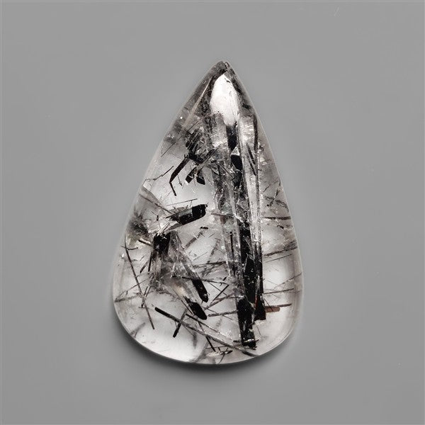Black Tourmalinated Quartz Cabochon