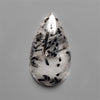 Black Tourmalinated Quartz Cabochon Full of Tourmalines