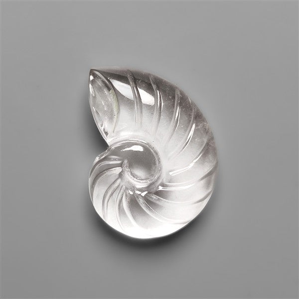 Himalayan Quartz Ammonite Shell Carving