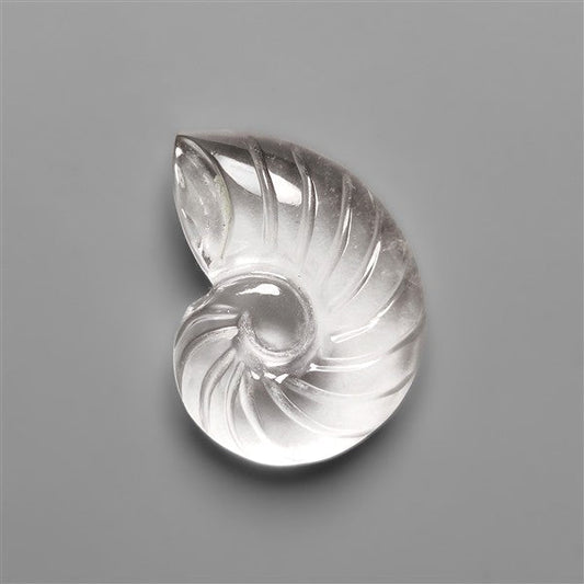 Himalayan Quartz Ammonite Shell Carving