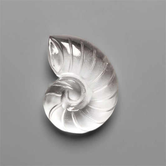 Himalayan Quartz Ammonite Shell Carving
