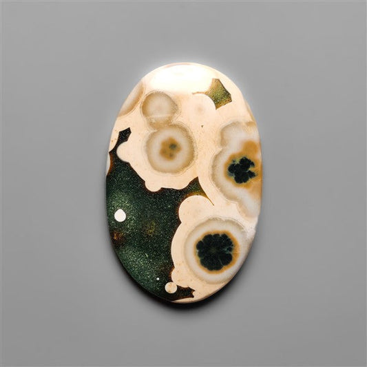 Orbicular Ocean Jasper Cabochon
