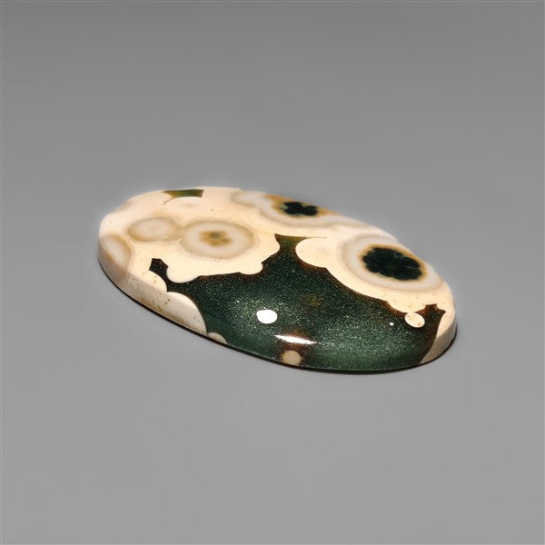 Orbicular Ocean Jasper Cabochon