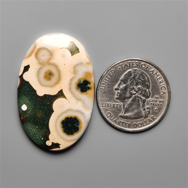 Orbicular Ocean Jasper Cabochon