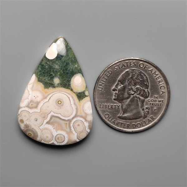 Orbicular Ocean Jasper Cabochon