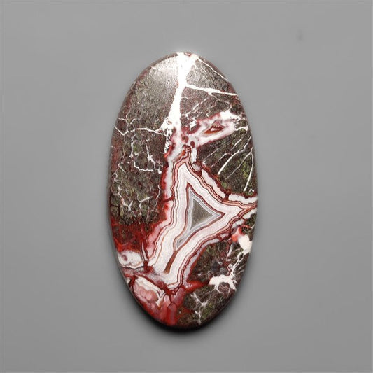 Red Crazylace Agate Cabochon