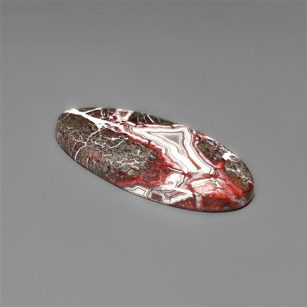 Red Crazylace Agate Cabochon