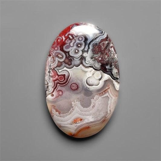 Red Crazylace Agate Cabochon