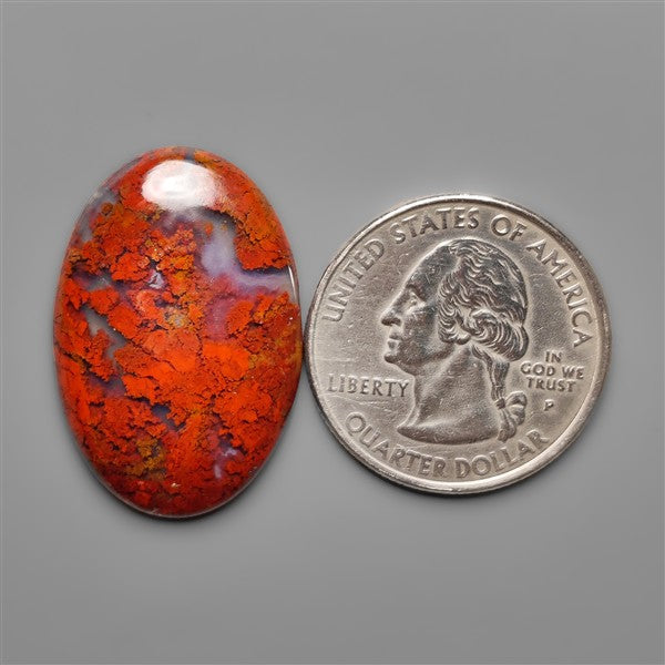 Red Moss Agate Cabochon