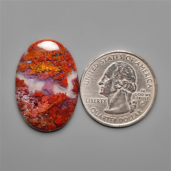 Red Moss Agate Cabochon