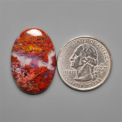 Red Moss Agate Cabochon