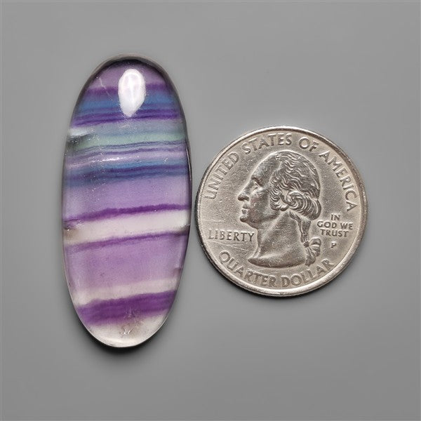 Belgian Purple-Teal Fluorite Cabochon