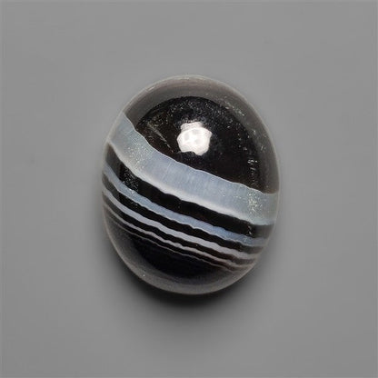 Black Banded Tuxedo Agate Cabochon
