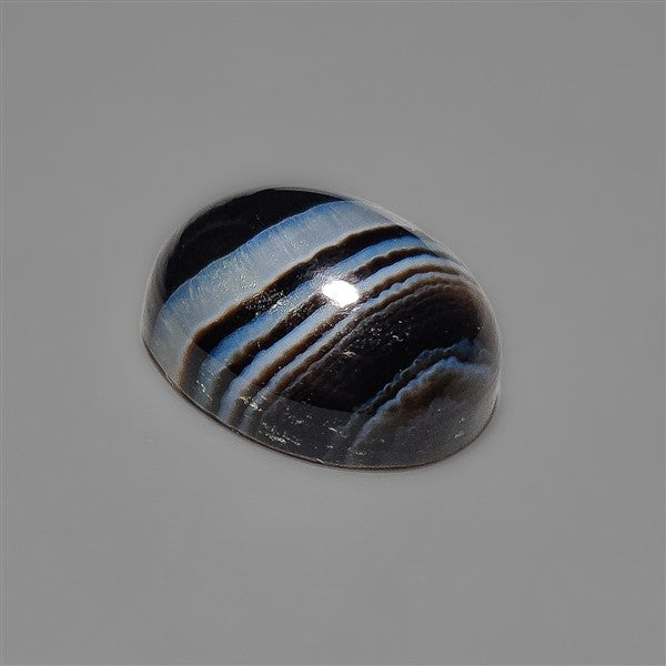 Black Banded Tuxedo Agate Cabochon