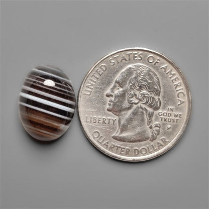 Black Banded Tuxedo Agate Cabochon